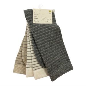 4/$20 A New Day 3-pack Shimmer Stripe Crew Socks